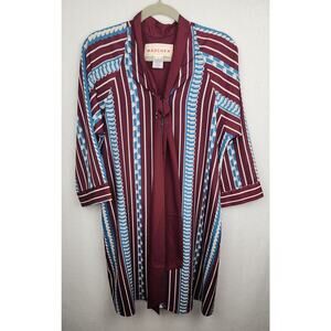 Anthropologie Dress Womens 8 Madchen Mod Shift Shirt Scarf Neck Tie corpcore